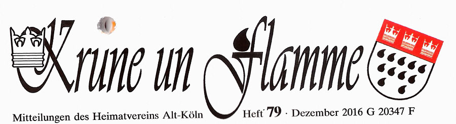 Artikel im Krune un Flamme anlässlich des Liederabends des Heimatvereins Alt Köln